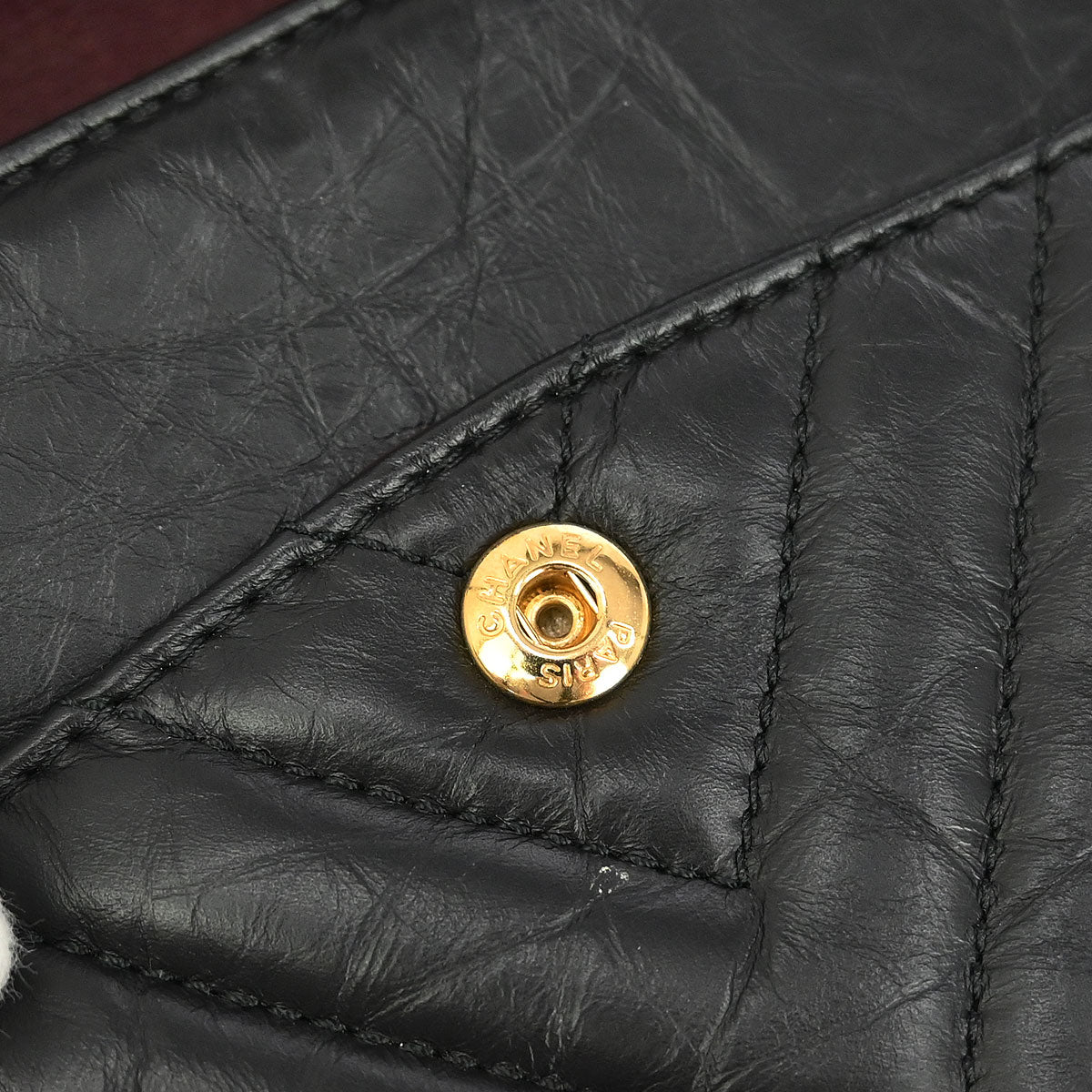 Chanel 2018 Black Calfskin Chevron Classic Double Flap Shoulder Bag