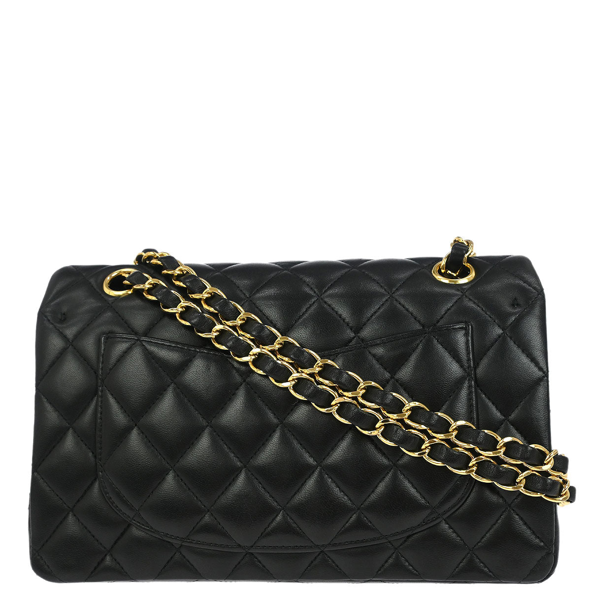 Chanel 2019 Black Lambskin Small Classic Double Flap Shoulder Bag