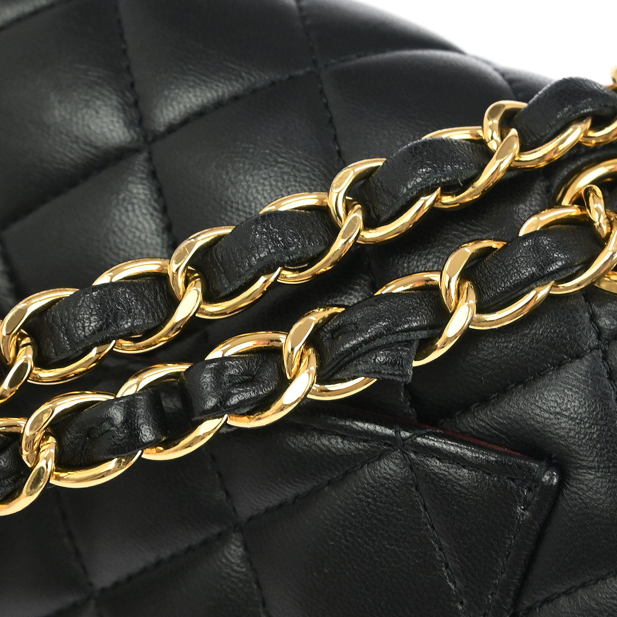 Chanel 2019 Black Lambskin Small Classic Double Flap Shoulder Bag