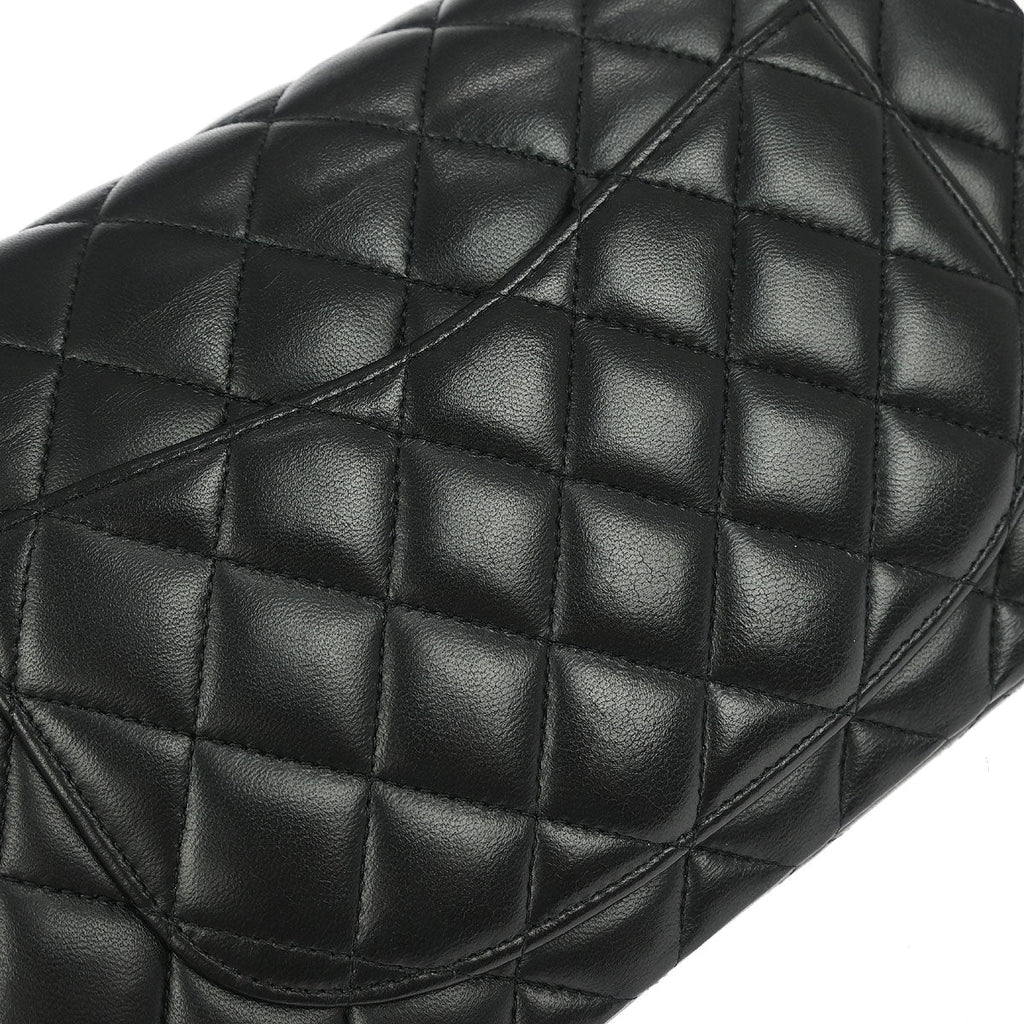 Chanel 2019 Black Lambskin Small Classic Double Flap Shoulder Bag