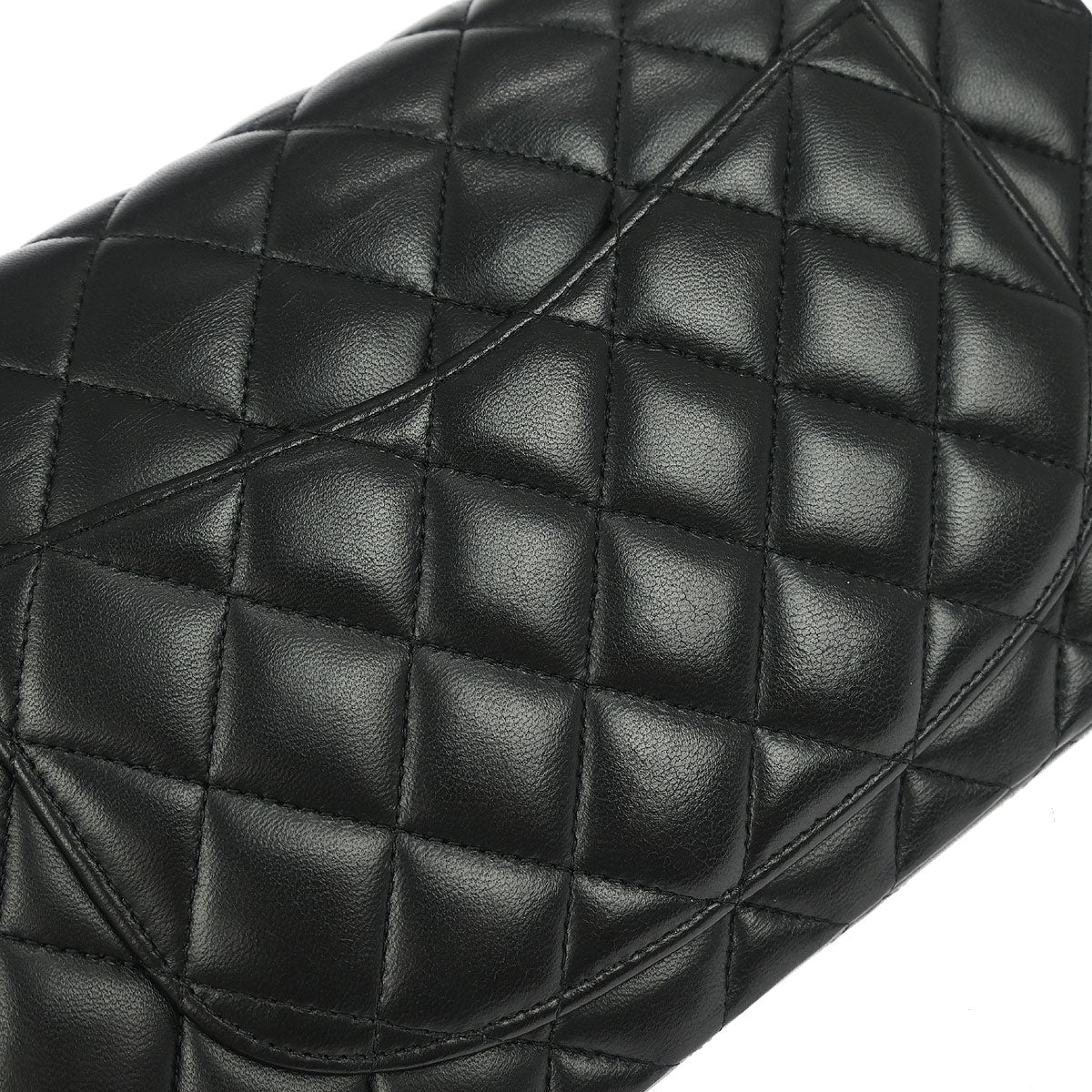 Chanel 2019 Black Lambskin Small Classic Double Flap Shoulder Bag