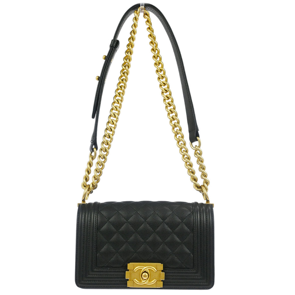 Boy Chanel 2019 Black Caviar Small Chain Shoulder Bag