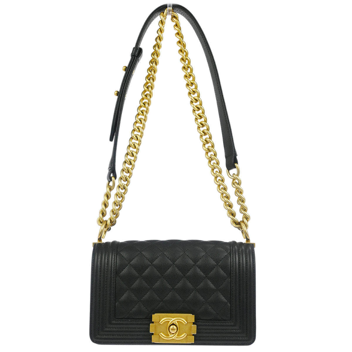 Boy Chanel 2019 Black Caviar Small Chain Shoulder Bag