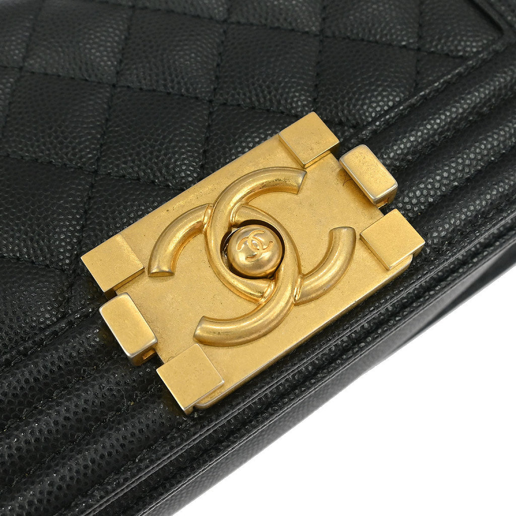 Boy Chanel 2019 Black Caviar Small Chain Shoulder Bag