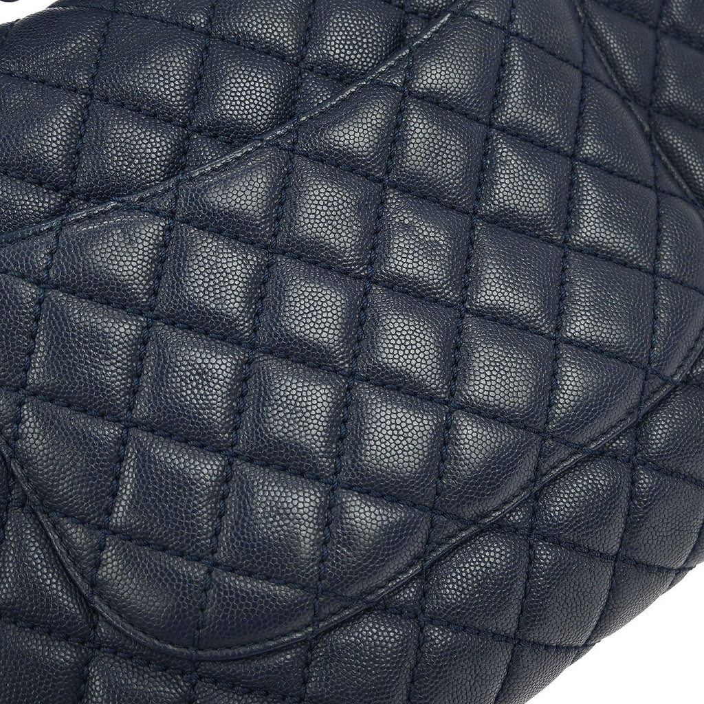 Chanel 2016-2017 Navy Caviar Coco Handle 2way Shoulder Handbag