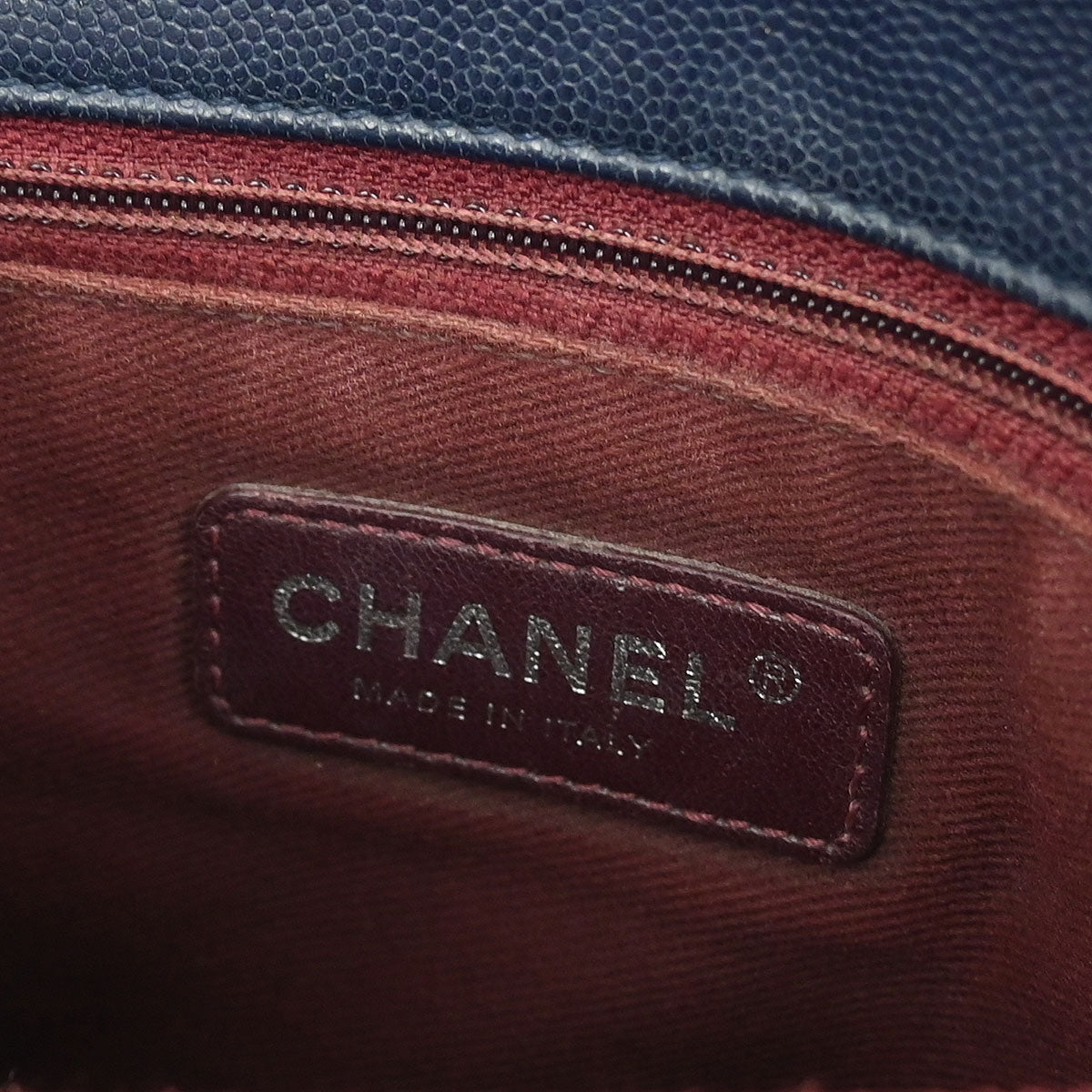Chanel 2016-2017 Navy Caviar Coco Handle 2way Shoulder Handbag