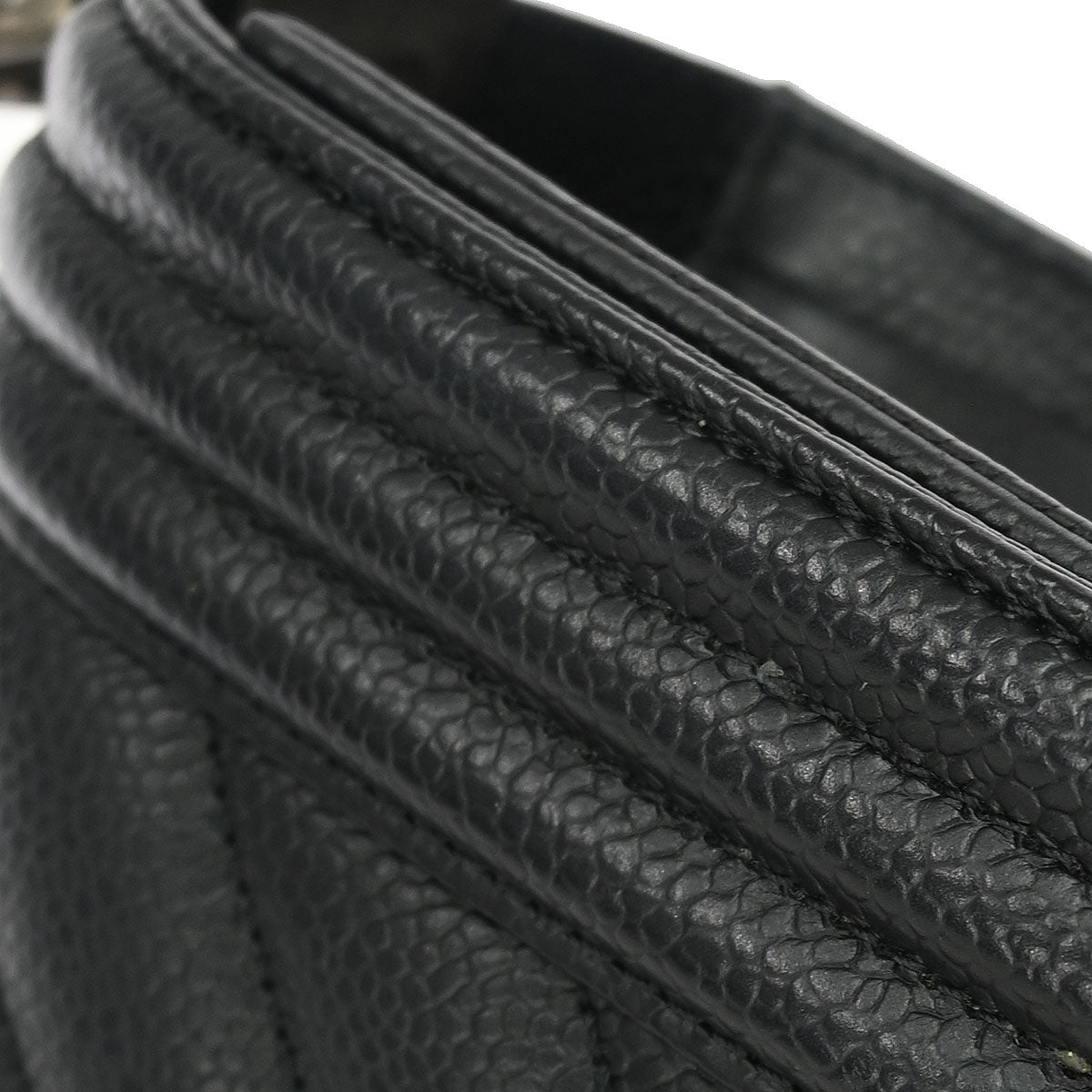 Boy Chanel 2019 Black Caviar Chevron Small Chain Shoulder Bag