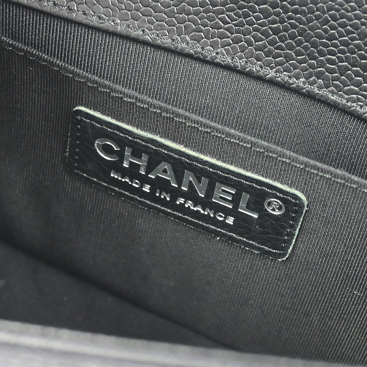 Boy Chanel 2019 Black Caviar Chevron Small Chain Shoulder Bag