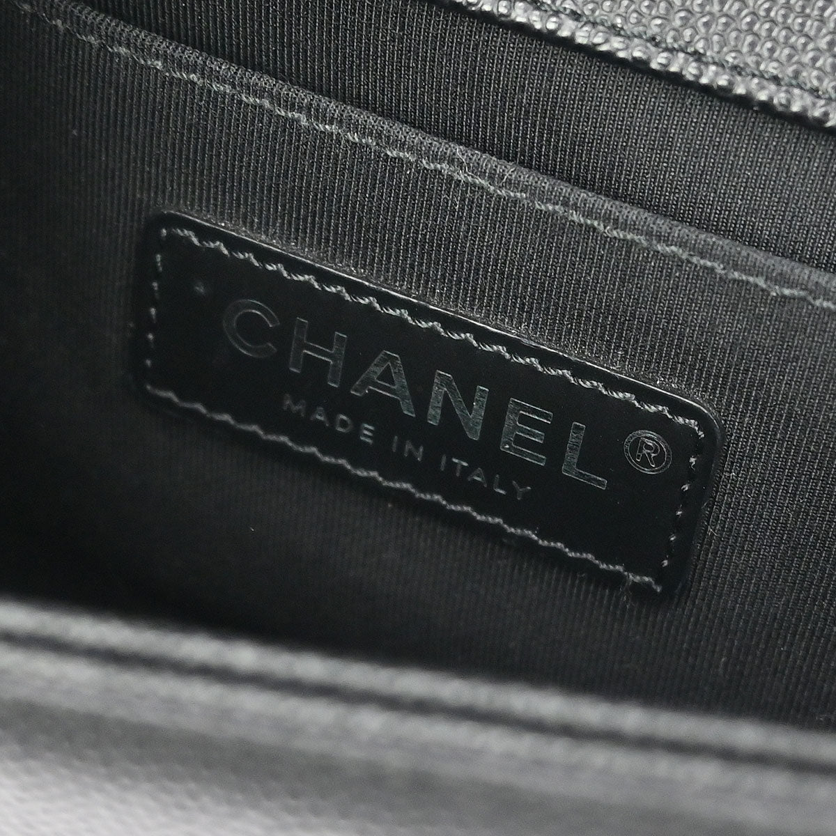 Boy Chanel 2018 Black Caviar Chevron Small Chain Shoulder Bag