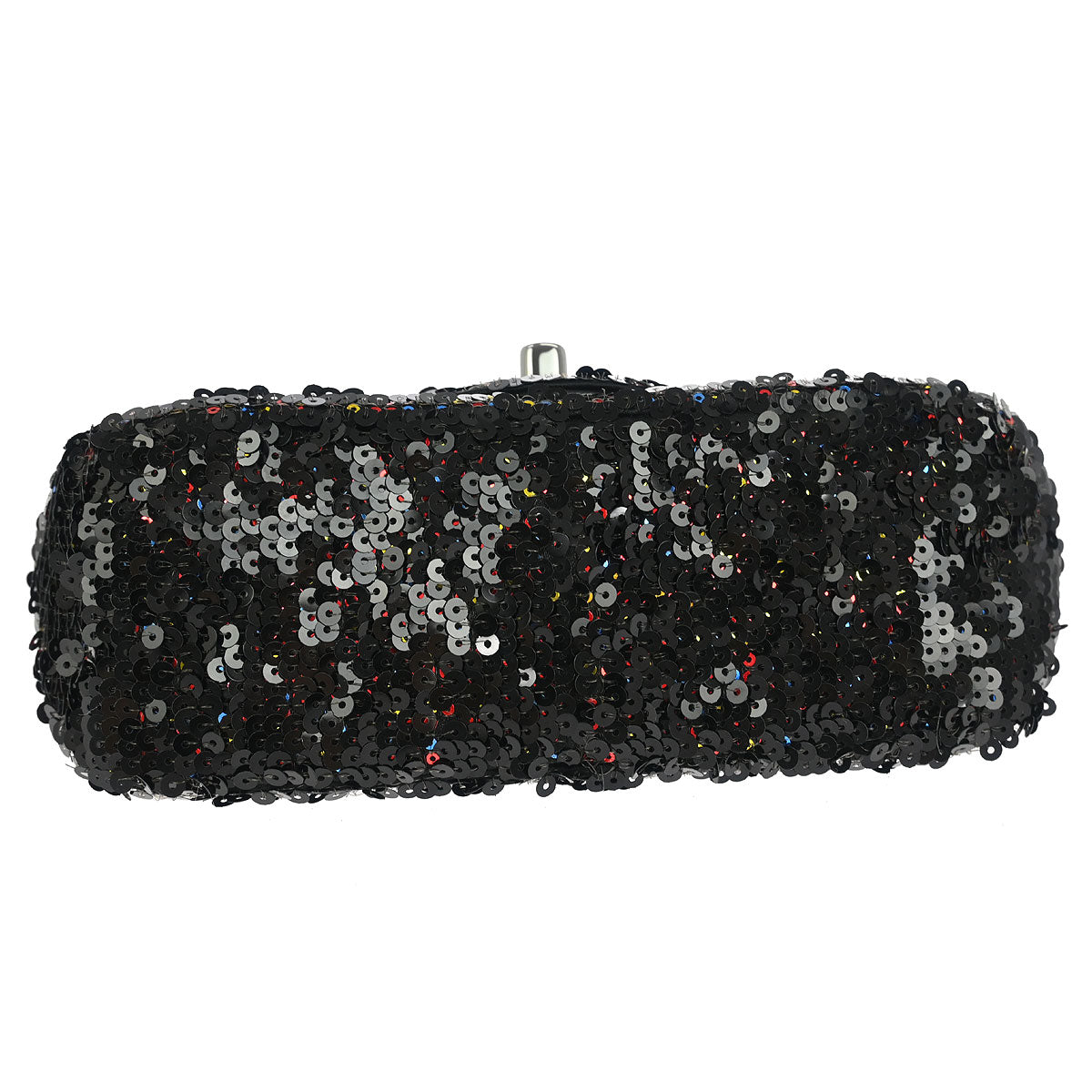 Chanel 2017 Black Sequins Single Flap Shoulder Bag