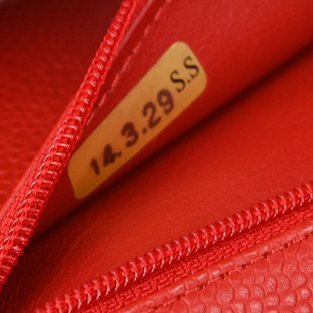 Chanel 2014 Red Calfskin Medium Classic Double Flap Shoulder Bag