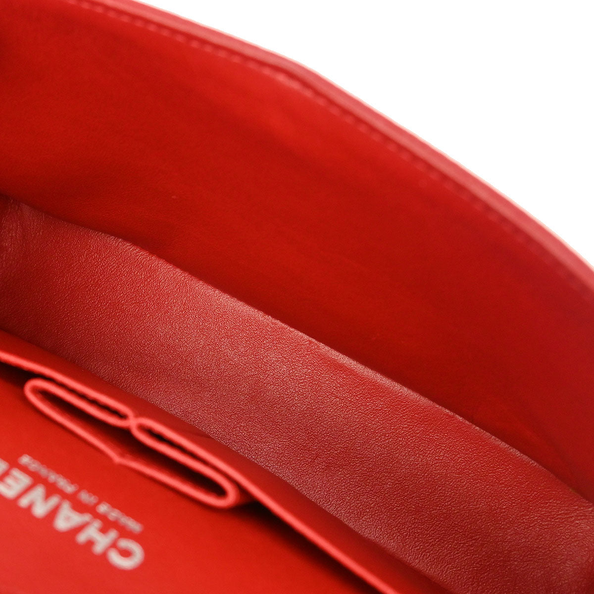 Chanel 2014 Red Calfskin Medium Classic Double Flap Shoulder Bag