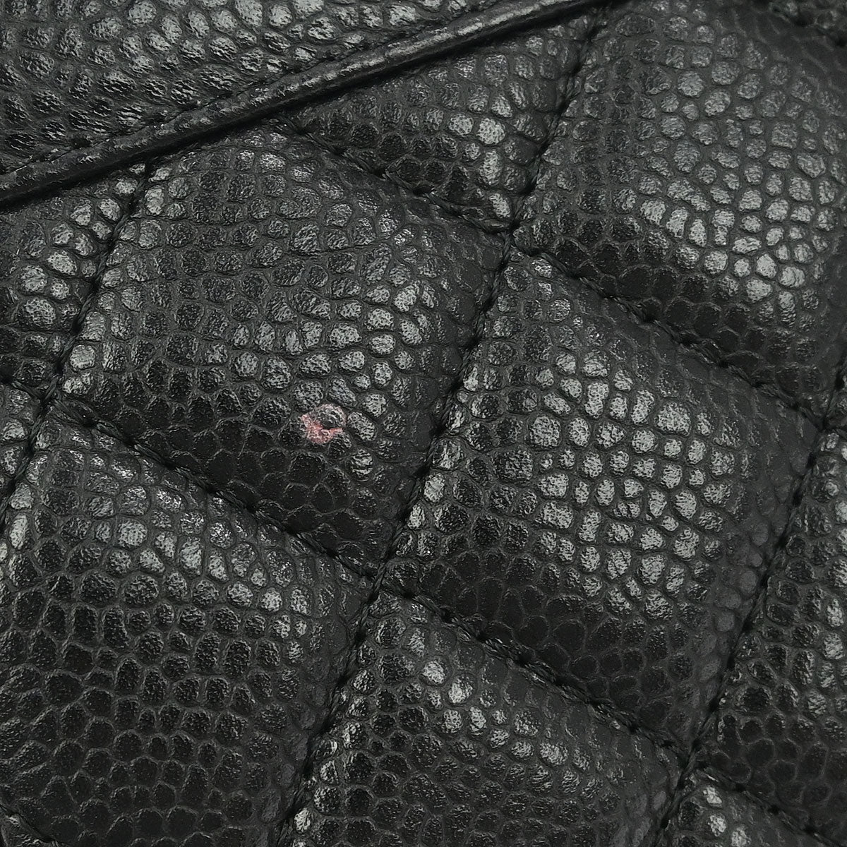Chanel 2015-2016 Black Caviar CC Frame Clutch Bag