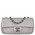 Chanel 2014 Silver Calfskin Icon Shoulder Bag