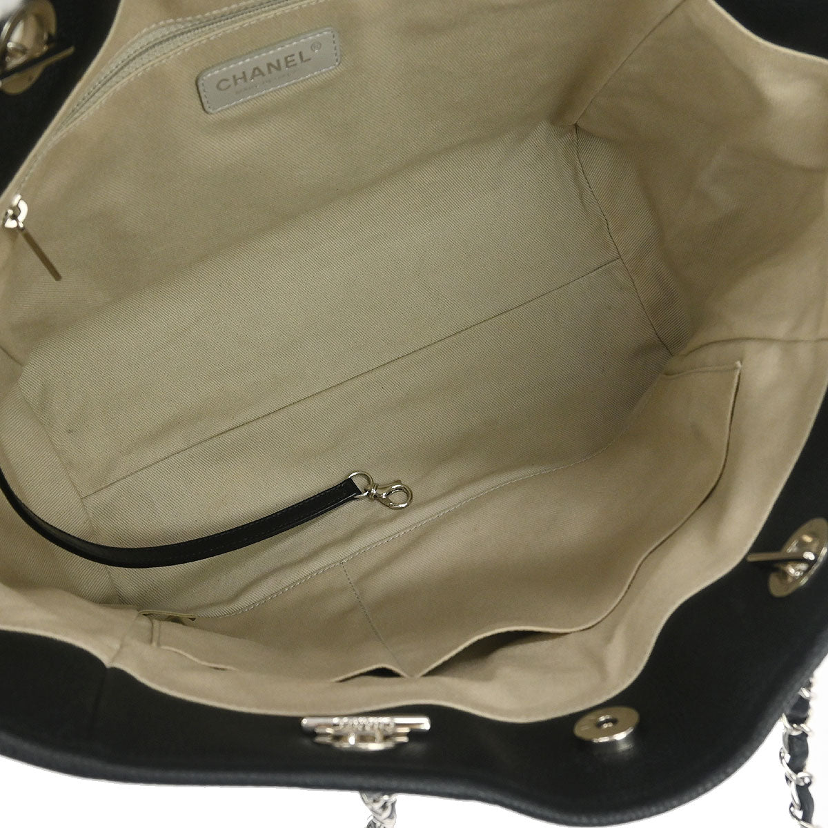 Chanel 2016-2017 Black Calfskin Small Deauville Tote Bag