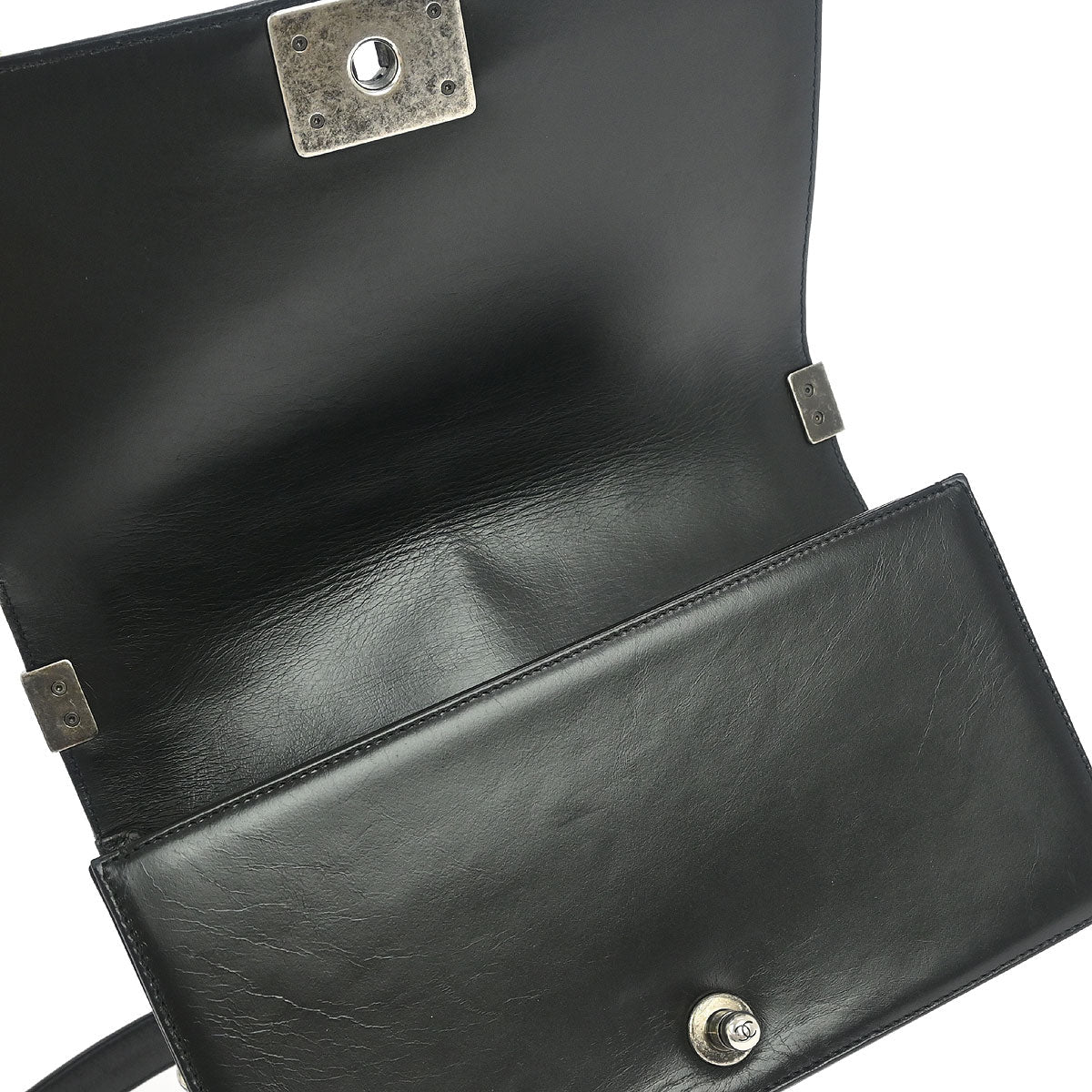 Boy Chanel 2014-2015 Black Lambskin Medium Shoulder Bag