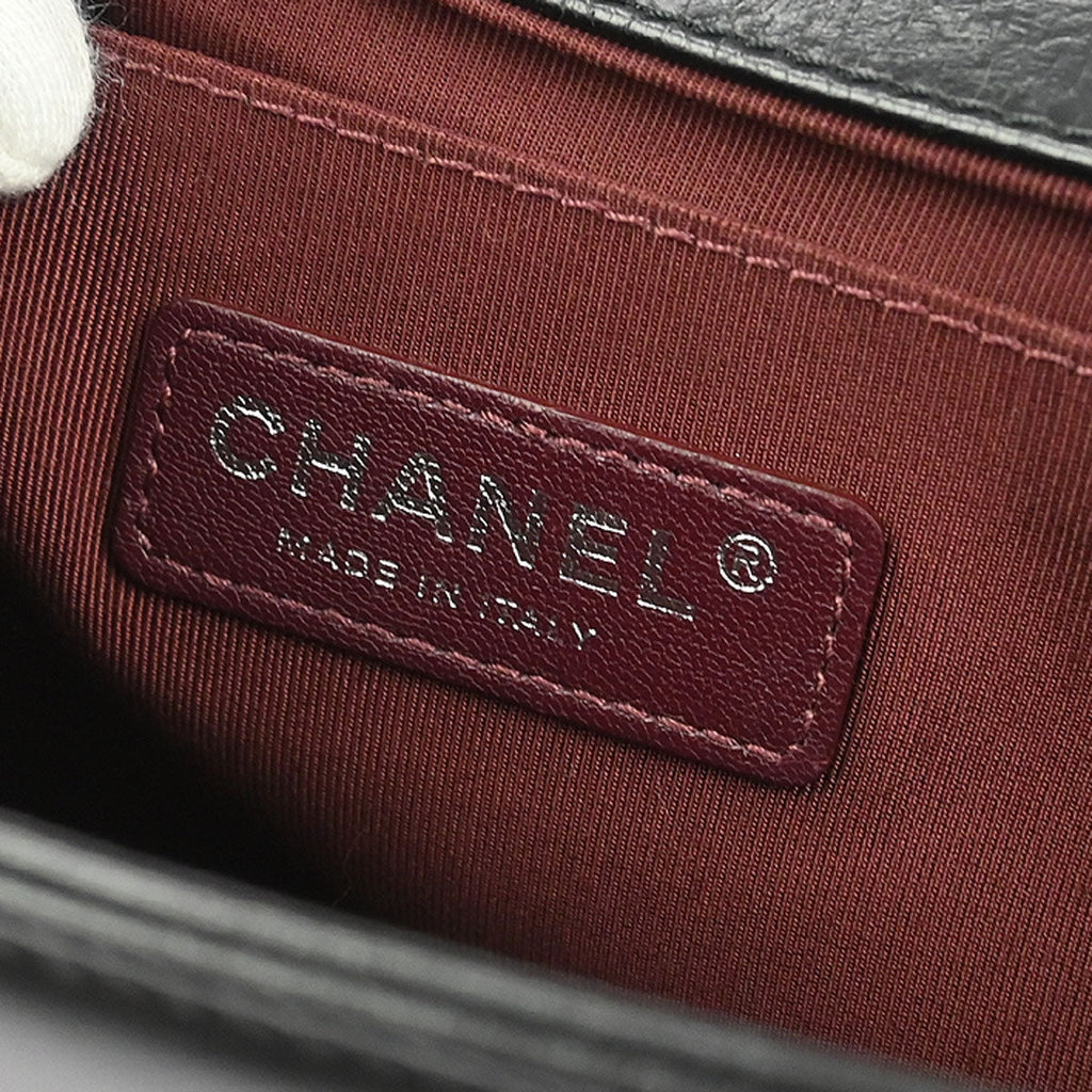 Boy Chanel 2014-2015 Black Lambskin Medium Shoulder Bag