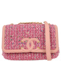 Chanel 2019 Pink Tweed Filigree Shoulder Bag