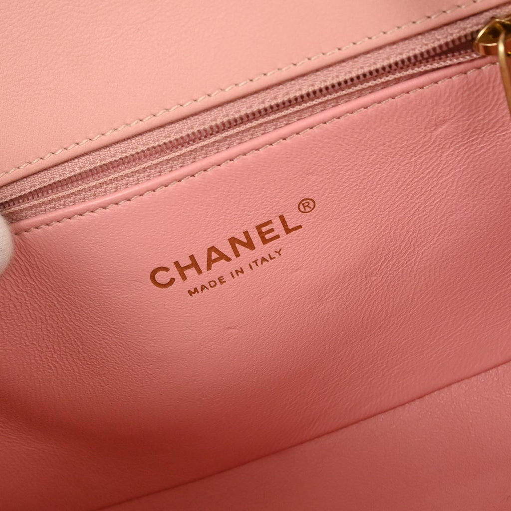 Chanel 2019 Pink Tweed Filigree Shoulder Bag