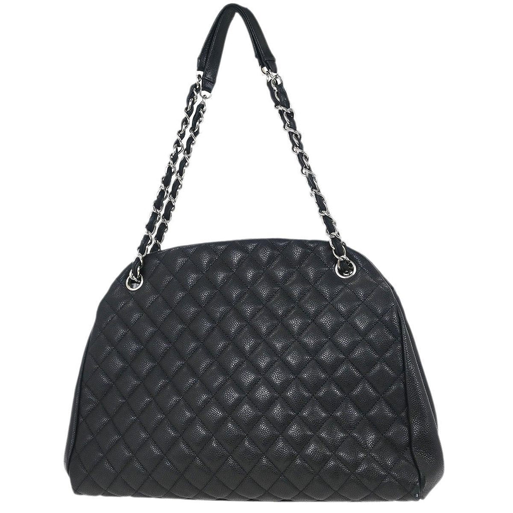 Chanel 2011 Black Calfskin Large Bowling Mademoiselle Handbag