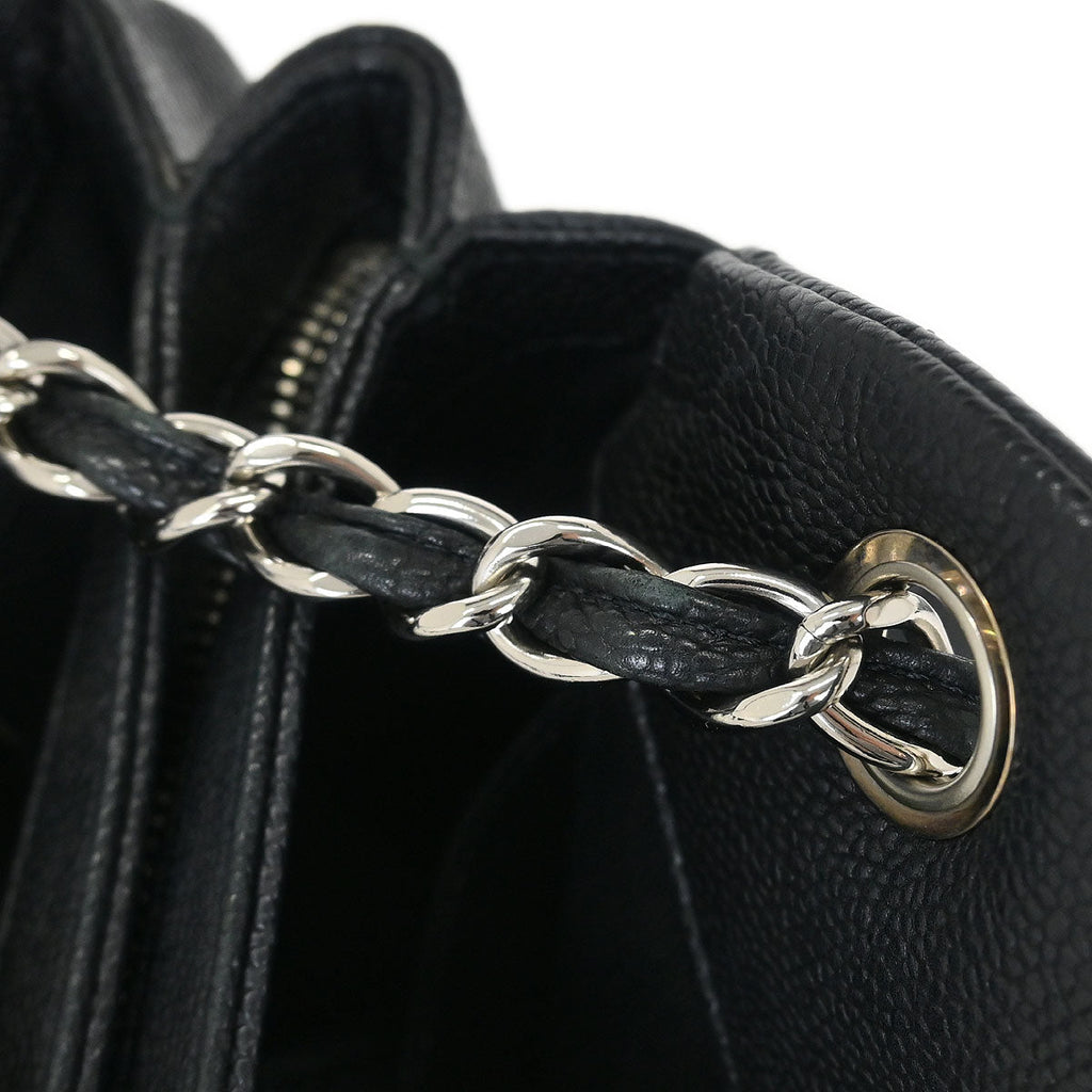 Chanel 2011 Black Calfskin Large Bowling Mademoiselle Handbag