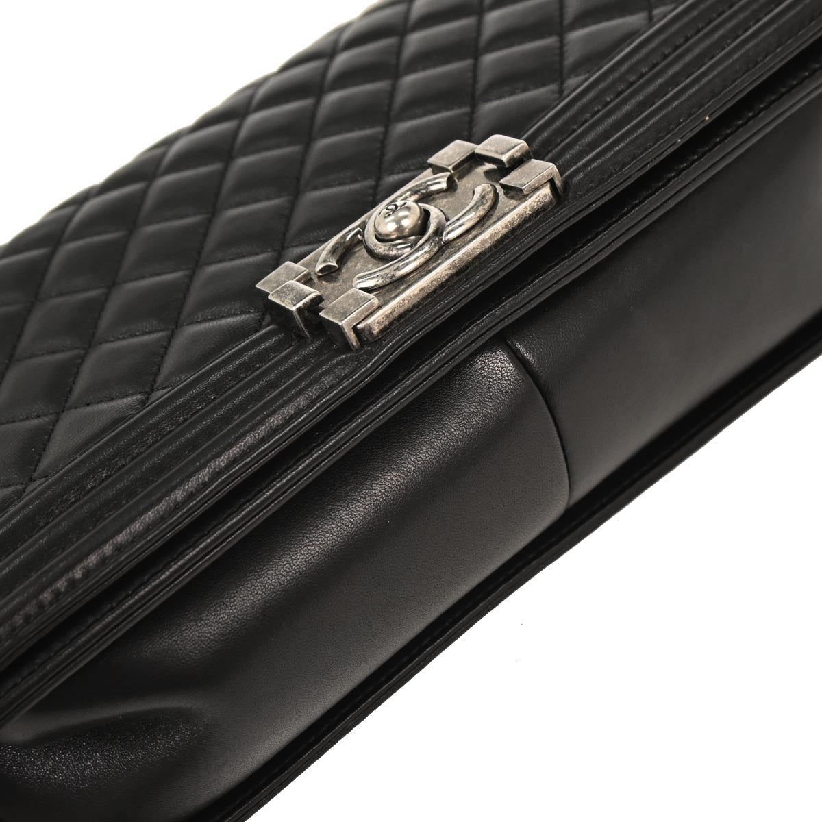 Boy Chanel 2016-2017 Black Lambskin Medium Shoulder Bag