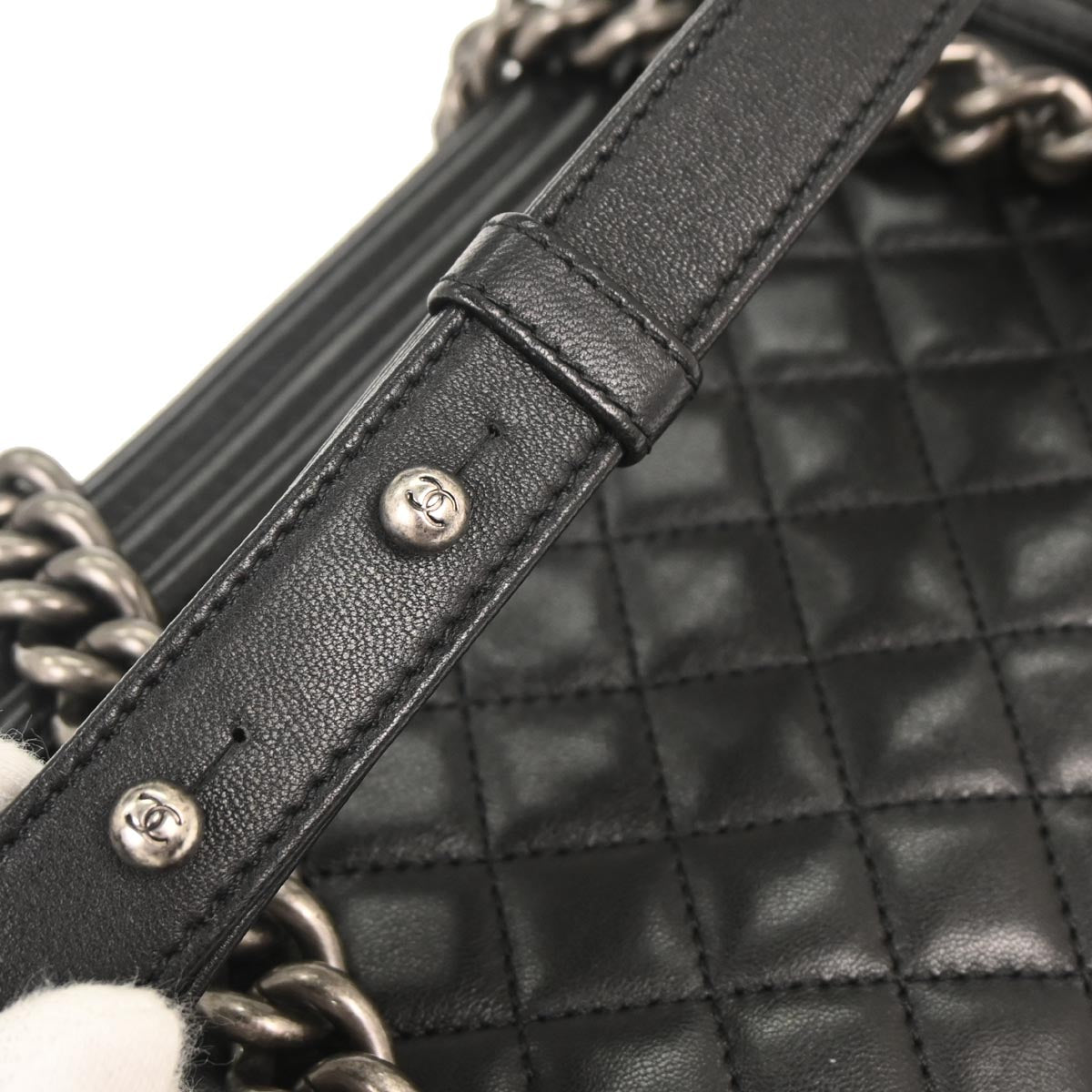 Boy Chanel 2016-2017 Black Lambskin Medium Shoulder Bag