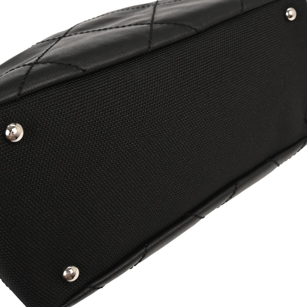 Chanel 2012-2013 Black Canvas Paris-Biarritz Tote PM Handbag
