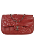 Chanel 2014-2015 Red Lambskin Paris Dallas Stars and Stripes Flap Bag Shoulder Bag