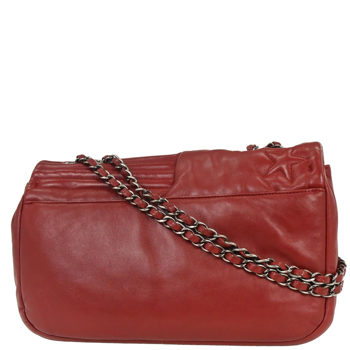 Chanel 2014-2015 Red Lambskin Paris Dallas Stars and Stripes Flap Bag Shoulder Bag