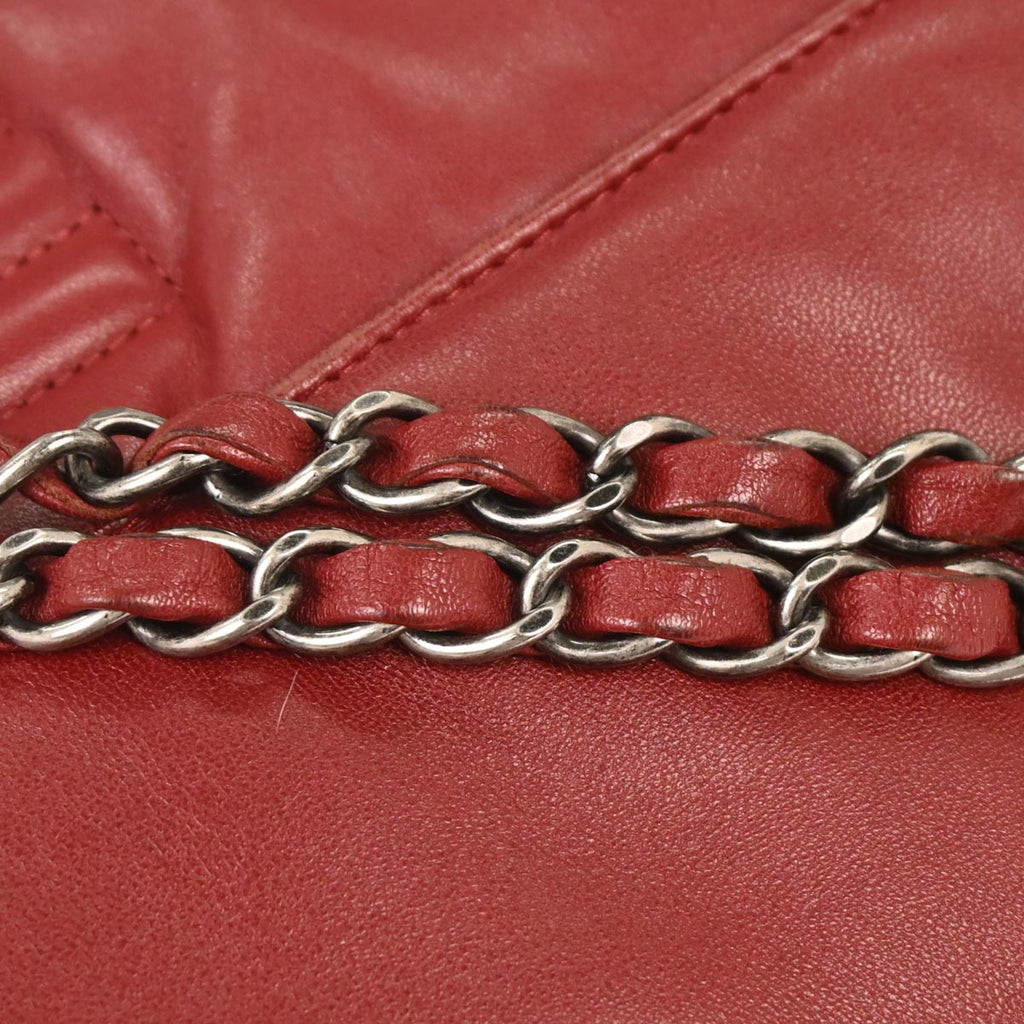 Chanel 2014-2015 Red Lambskin Paris Dallas Stars and Stripes Flap Bag Shoulder Bag
