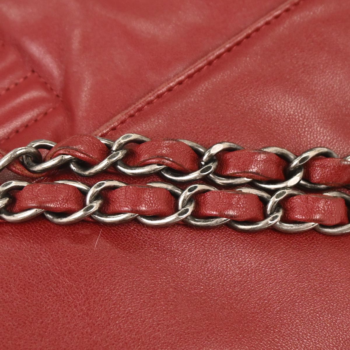 Chanel 2014-2015 Red Lambskin Paris Dallas Stars and Stripes Flap Bag Shoulder Bag