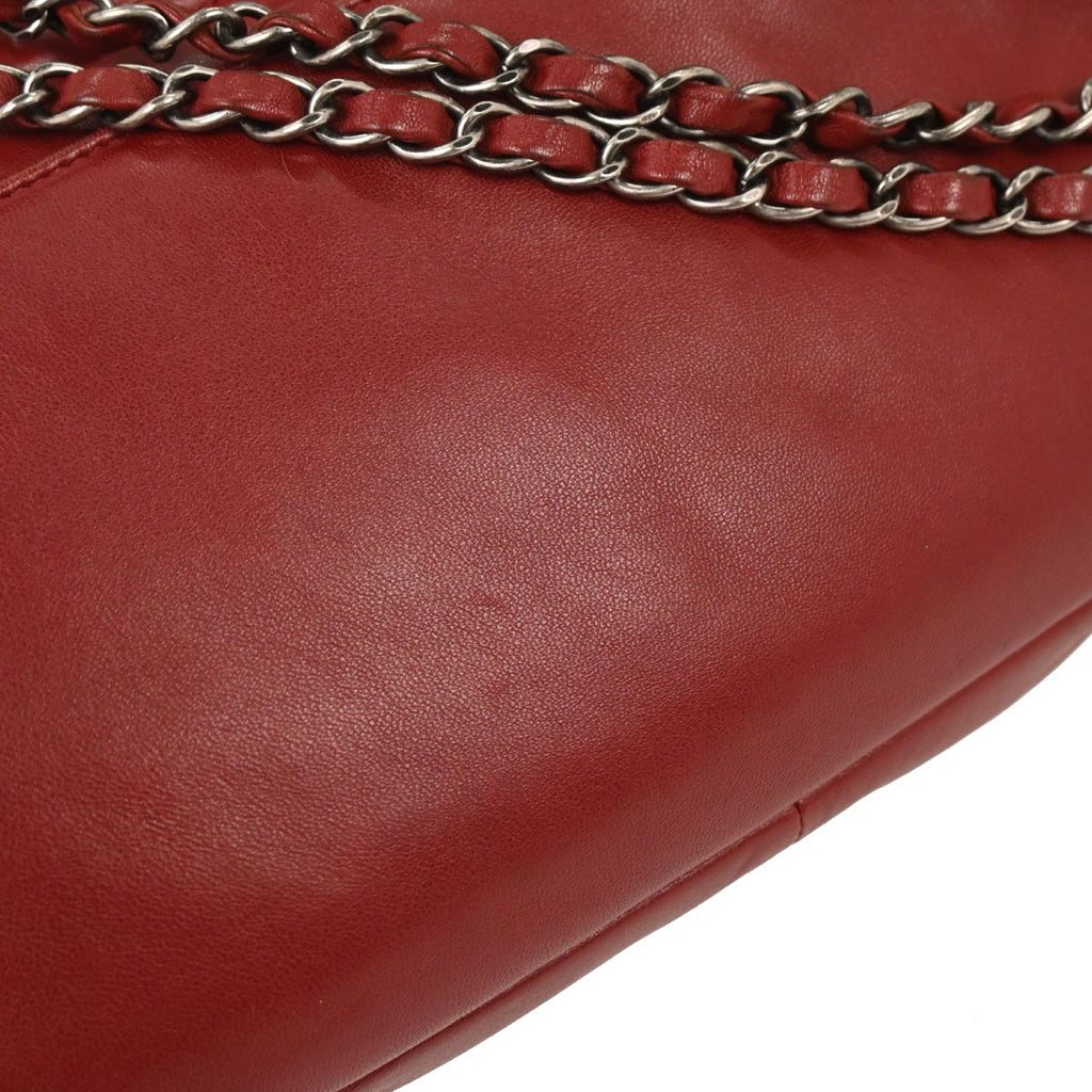 Chanel 2014-2015 Red Lambskin Paris Dallas Stars and Stripes Flap Bag Shoulder Bag