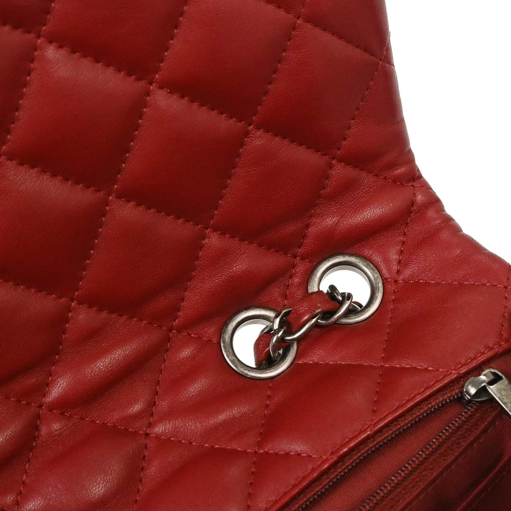 Chanel 2014-2015 Red Lambskin Paris Dallas Stars and Stripes Flap Bag Shoulder Bag