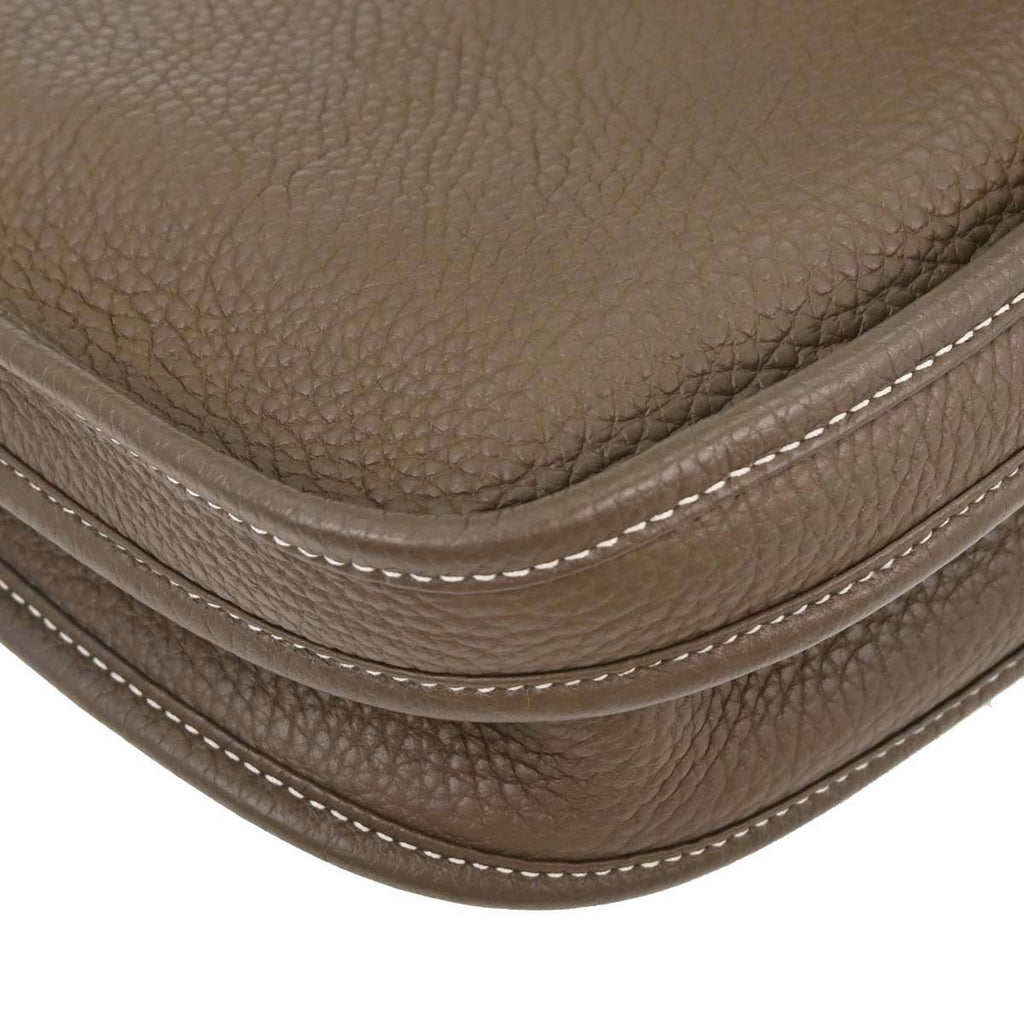 Hermes Etoupe Taurillon Clemence Evelyne 3 29 PM Shoulder Bag