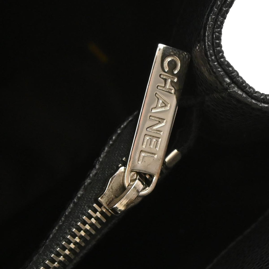 Chanel 2012-2013 Black Caviar Grand Shopping Tote GST XL Chain Handbag