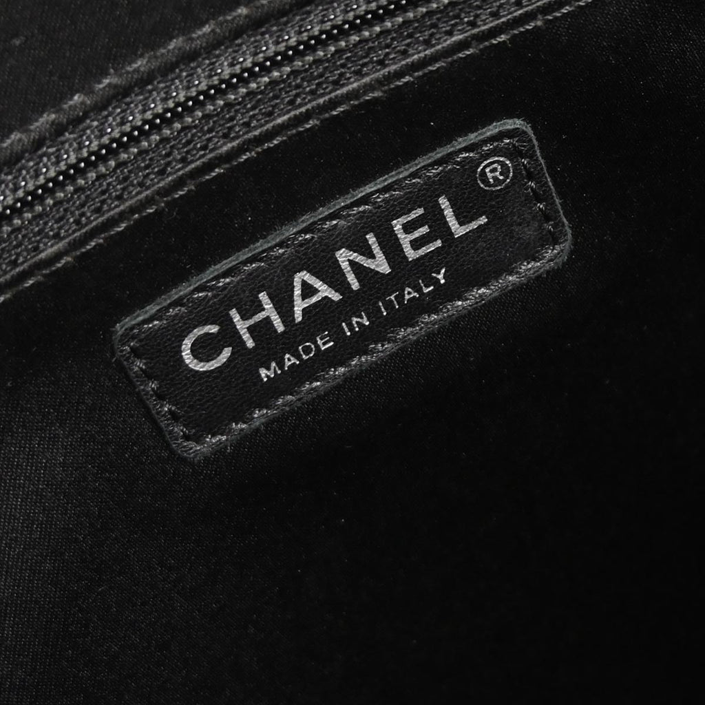 Chanel 2012-2013 Black Caviar Grand Shopping Tote GST XL Chain Handbag