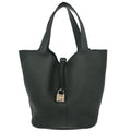 Hermes Vert Anglais Taurillon Clemence Picotin Lock 26 GM Handbag