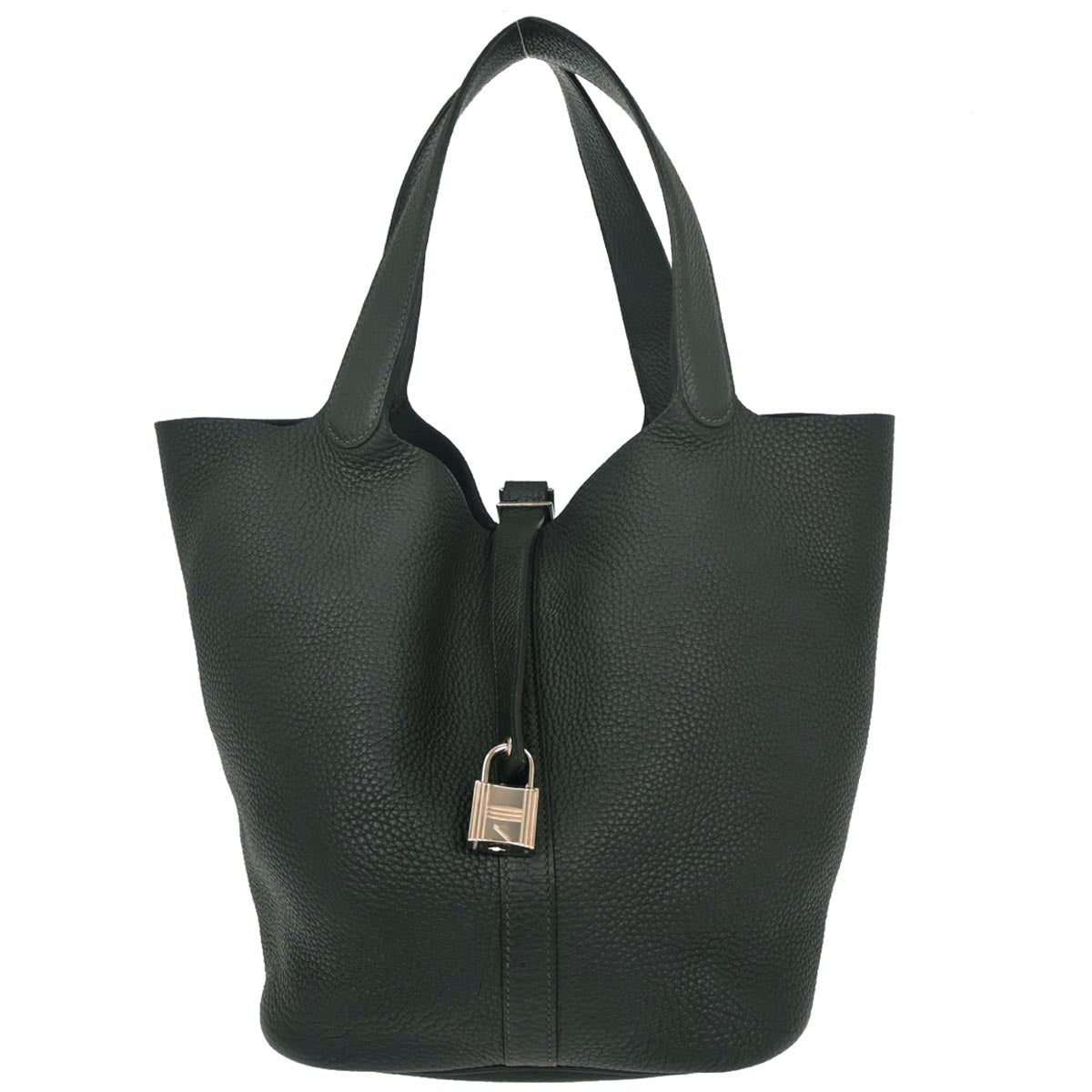 Hermes Vert Anglais Taurillon Clemence Picotin Lock 26 GM Handbag
