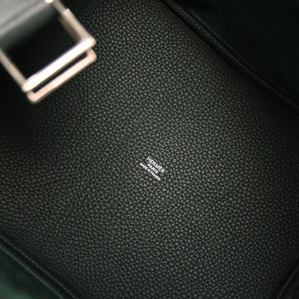 Hermes Vert Anglais Taurillon Clemence Picotin Lock 26 GM Handbag