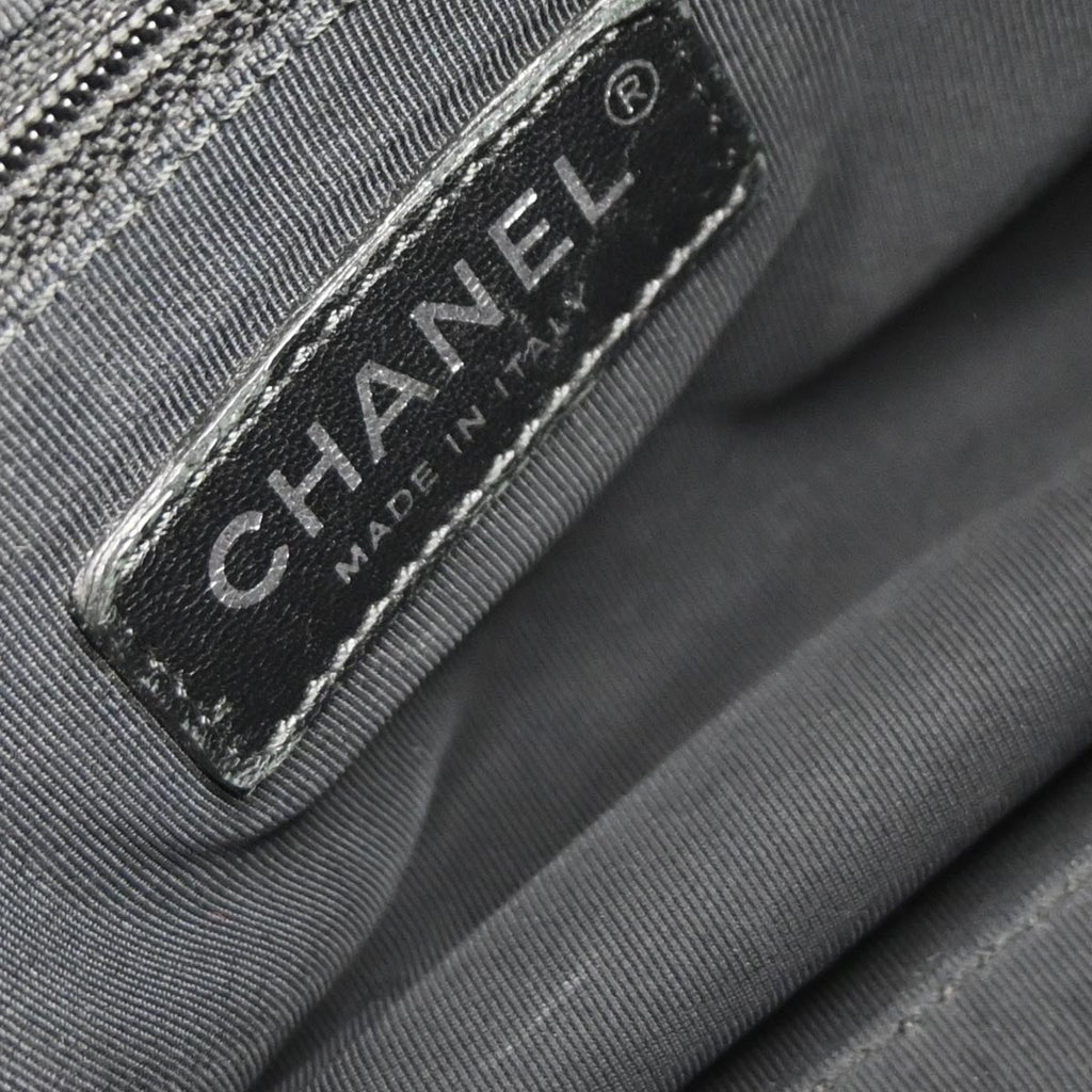 Boy Chanel Black Calfskin Double Stitch ShoulderTote Bag