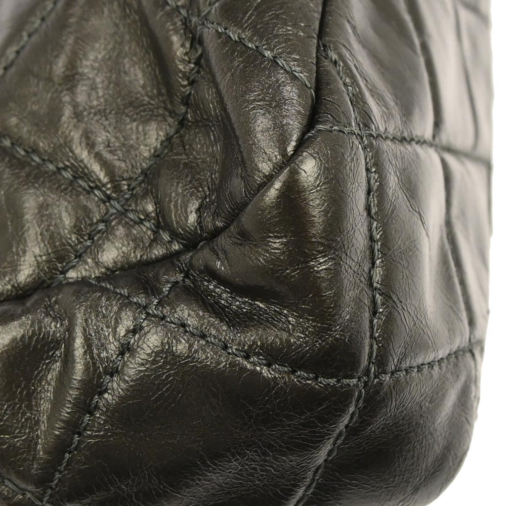 Chanel Gray Calfskin Chain Me Shoulder Bag