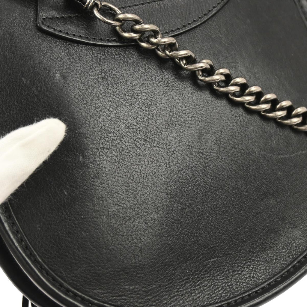 Chanel * 2013-2014 Black Pony Hair Paris Edinburgh Saddle Bag Shoulder Bag