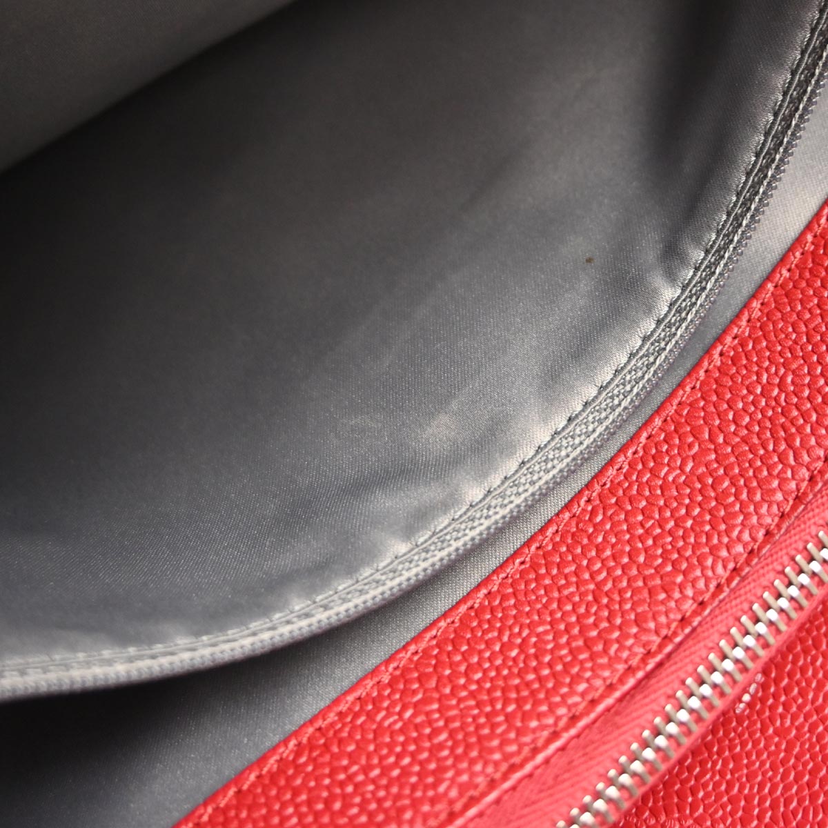 Chanel 2012-2013 Red Caviar Skin Grand Shopping Tote GST Chain Handbag