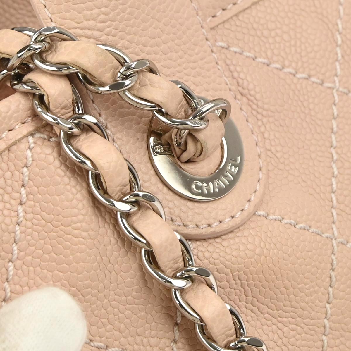 Chanel 2014-2015 Light Pink Caviar Skin Bowling Bag