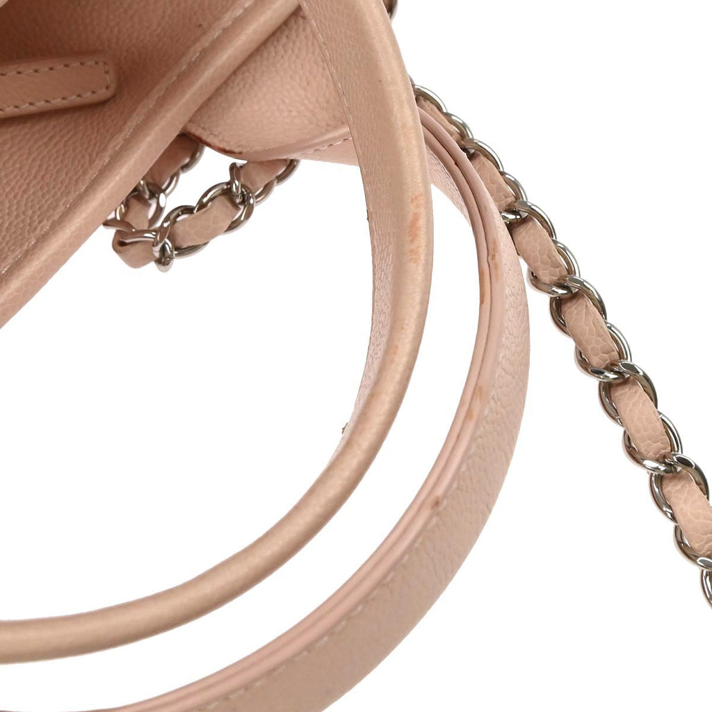 Chanel 2014-2015 Light Pink Caviar Skin Bowling Bag