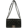 Boy Chanel Black Calfskin Medium Double Stitch Shoulder Bag