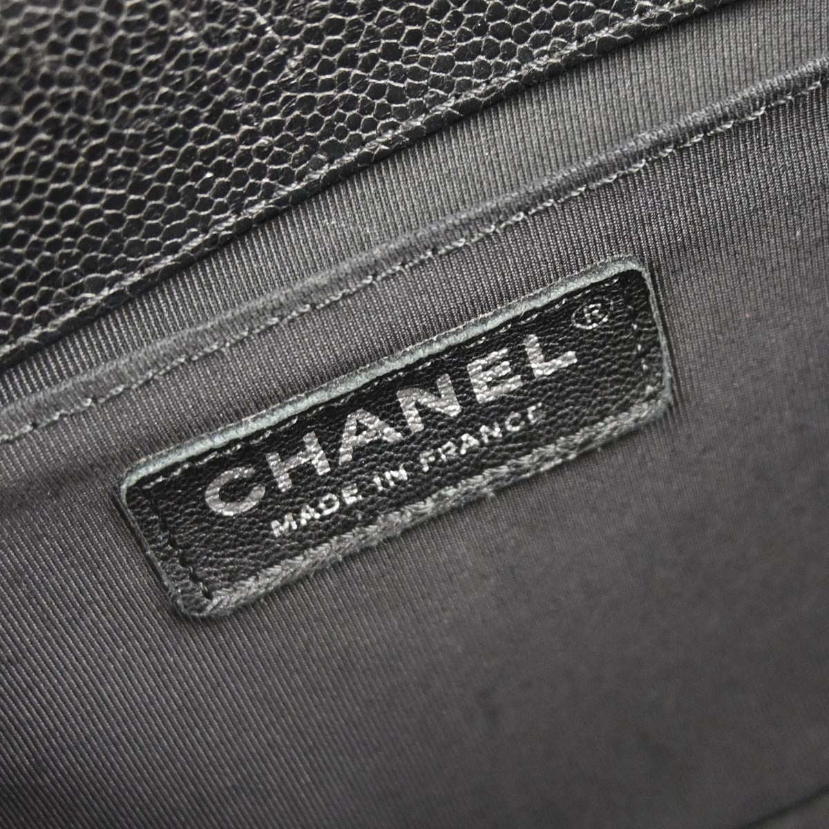 Boy Chanel 2017 Black Caviar Skin Medium Chain Shoulder Bag
