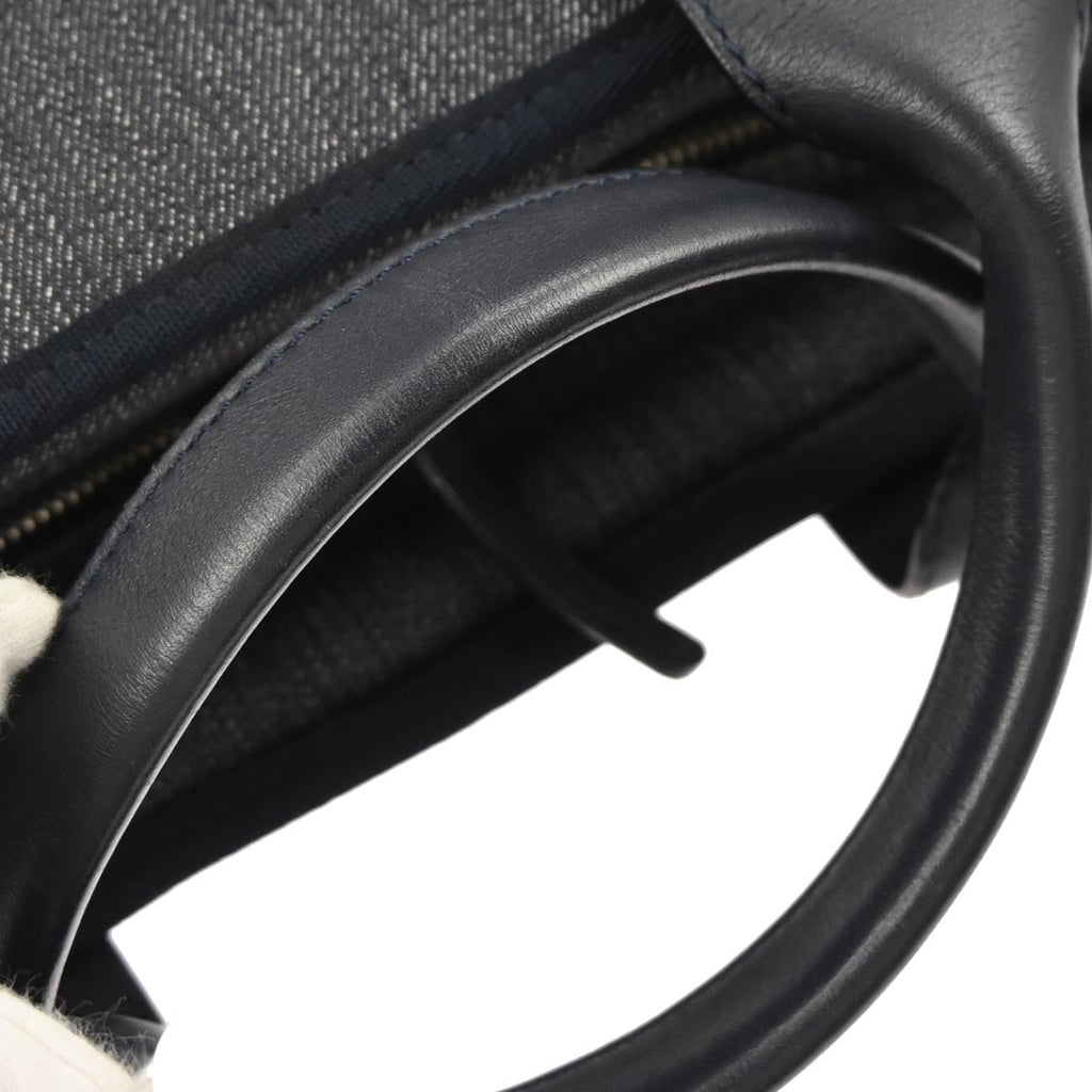 Chanel Navy Canvas Deauville Bowling Bag