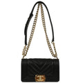 Boy Chanel 2017 Black Lambskin Small Chain Shoulder Bag